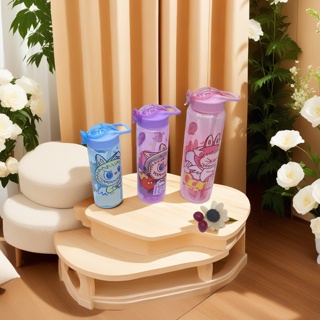 Cartoon-shaped, various capacity PC material plastic water cups, pipe play cups, space cups, portable, shockproof and durable for children and students Application Scenario