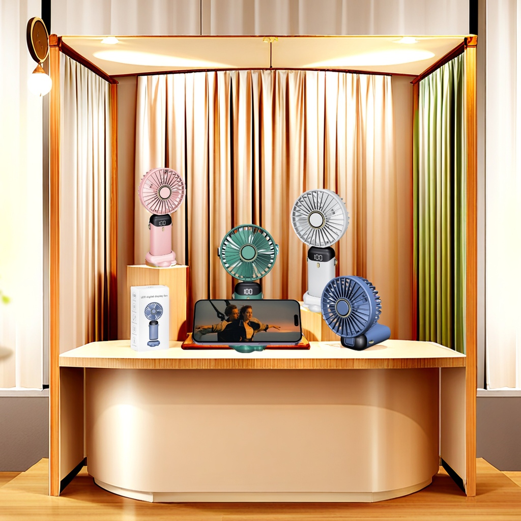 小风扇便携式挂脖风扇高品质手持高速风扇 夏日必备轻巧静音强劲风力充电便捷小风扇风扇细节图