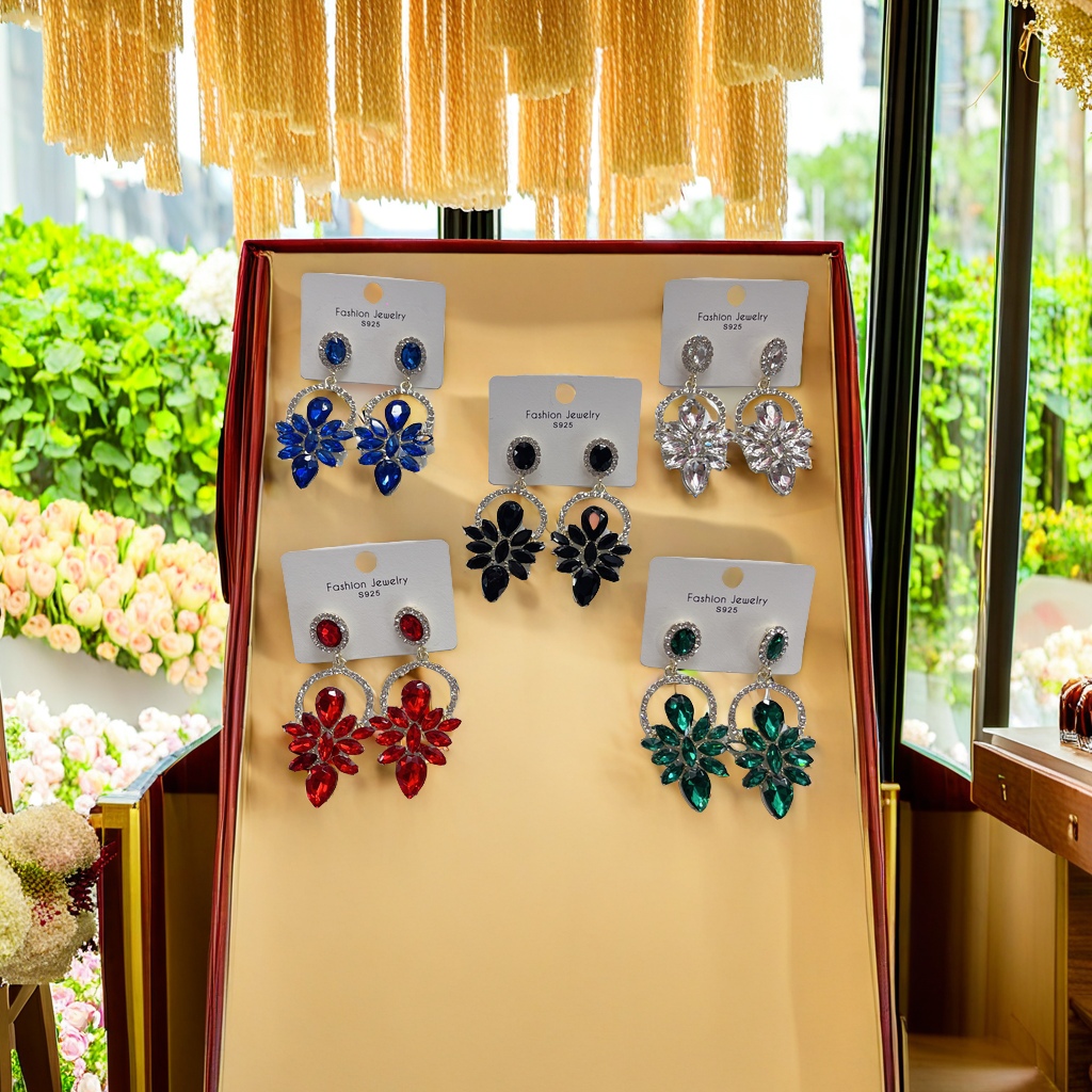 璀璨闪耀立体立体设计耳环 优雅气质女士首饰 简约时尚耳饰 心动不如行动