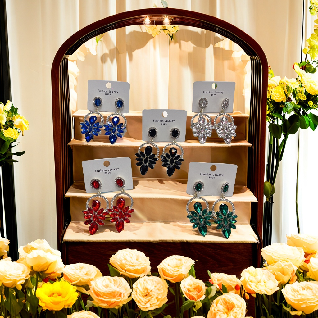 璀璨闪耀立体立体设计耳环 优雅气质女士首饰 简约时尚耳饰 心动不如行动产品图