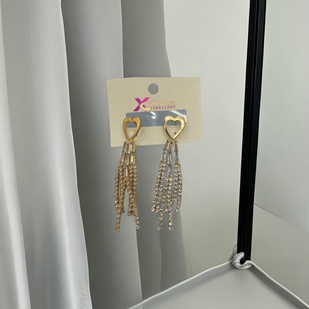 韩版简约四叶草设计银针耳环女长款 时尚耳饰 精致女士耳环装饰品银针耳环