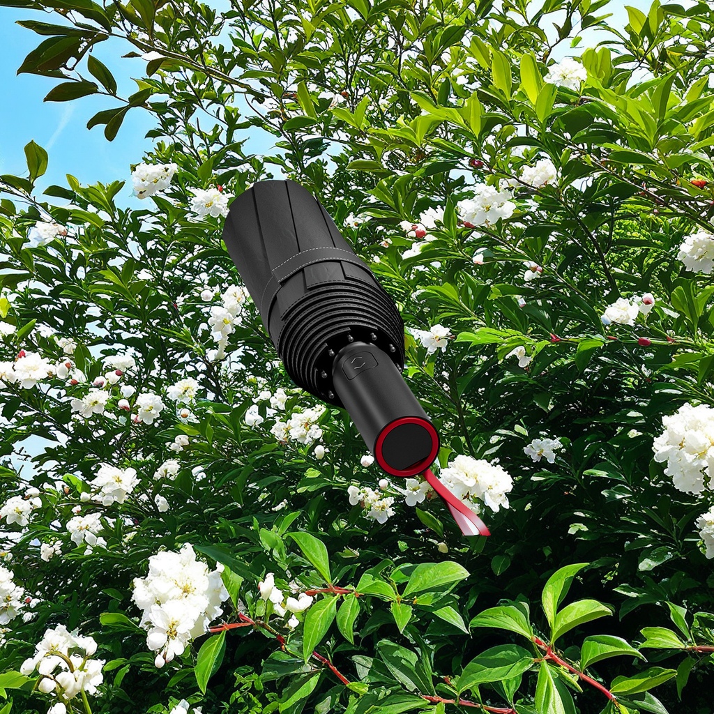 户外遮阳大伞女士防晒防雨两用自动折叠雨伞学生男士加厚加固手电筒功能便携式太阳伞