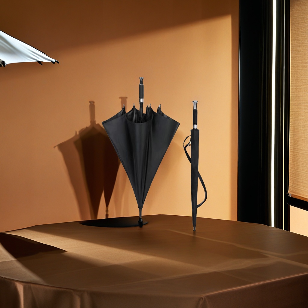 8骨长柄商务直杆雨伞 女士双人加大防风晴雨两用伞 广告伞印刷logo定制服务可提供