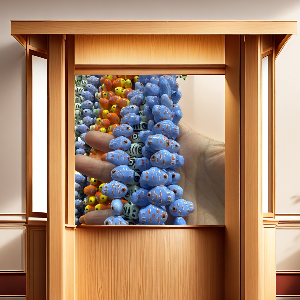 创意手绘鱼图案12*18尺寸 多种颜色选择 艺术装饰画 美观大方 色彩鲜艳产品图