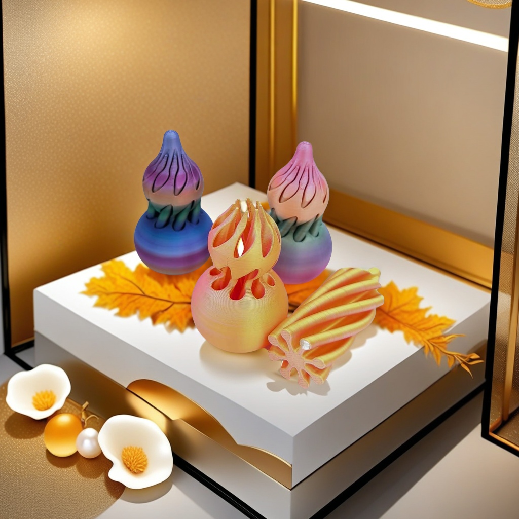 Innovative design of 3D printed products, artistic decorative gourds, table ornaments, home decorations, unique gifts Specification image