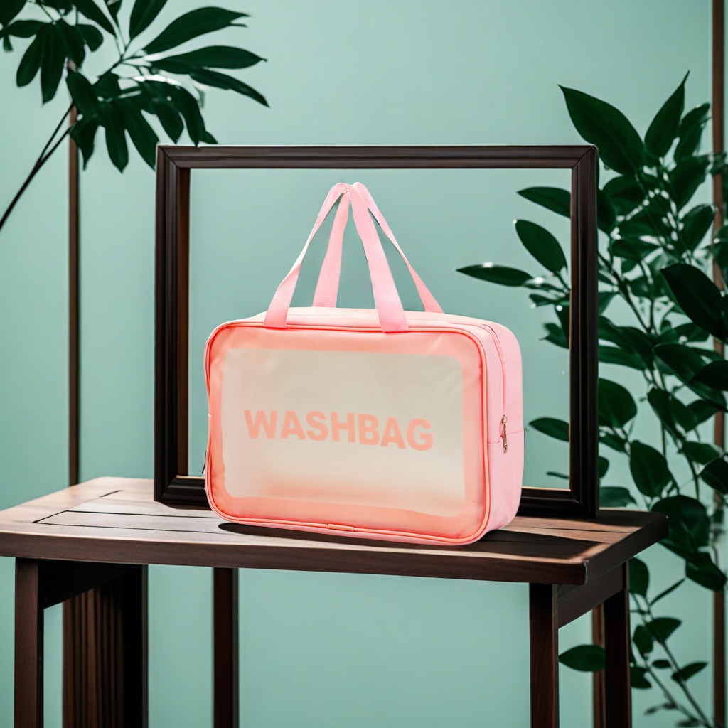 Large-capacity portable waterproof transparent PU makeup bag, cosmetic storage bag, travel toiletry bag, and special storage for perfume Application Scenario