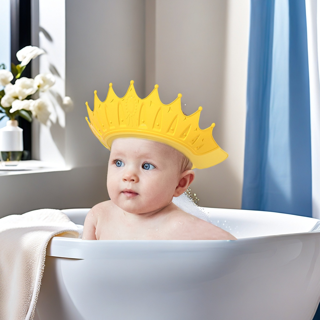 Artefactos de baño para niños sombrero de lavado de bebé sombrero de ajuste de protección del oído impermeable sombrero de baño a prueba de agua para el lavado de niños material de seguridad de nivel de juguete sombrero de retención de agua a prueba de agua