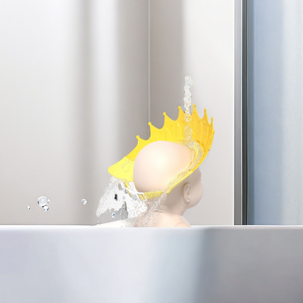 Artefactos de baño para niños sombrero de lavado de bebé sombrero de ajuste de protección del oído impermeable sombrero de baño a prueba de agua para el lavado de niños material de seguridad de nivel de juguete sombrero de retención de agua a prueba de agua Application Scenario