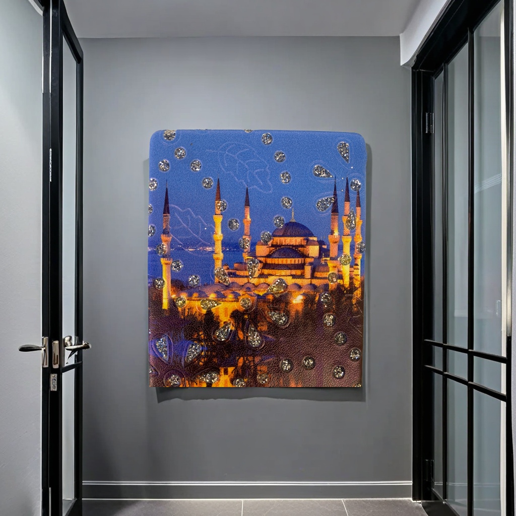 The Turkish Landscape-Themed Pu Mirror Is Lightweight, Durable, High-Definition, Reflective And Of High Quality. It Is A Decorative Mirror That Beautifies Living Spaces Specification drawing