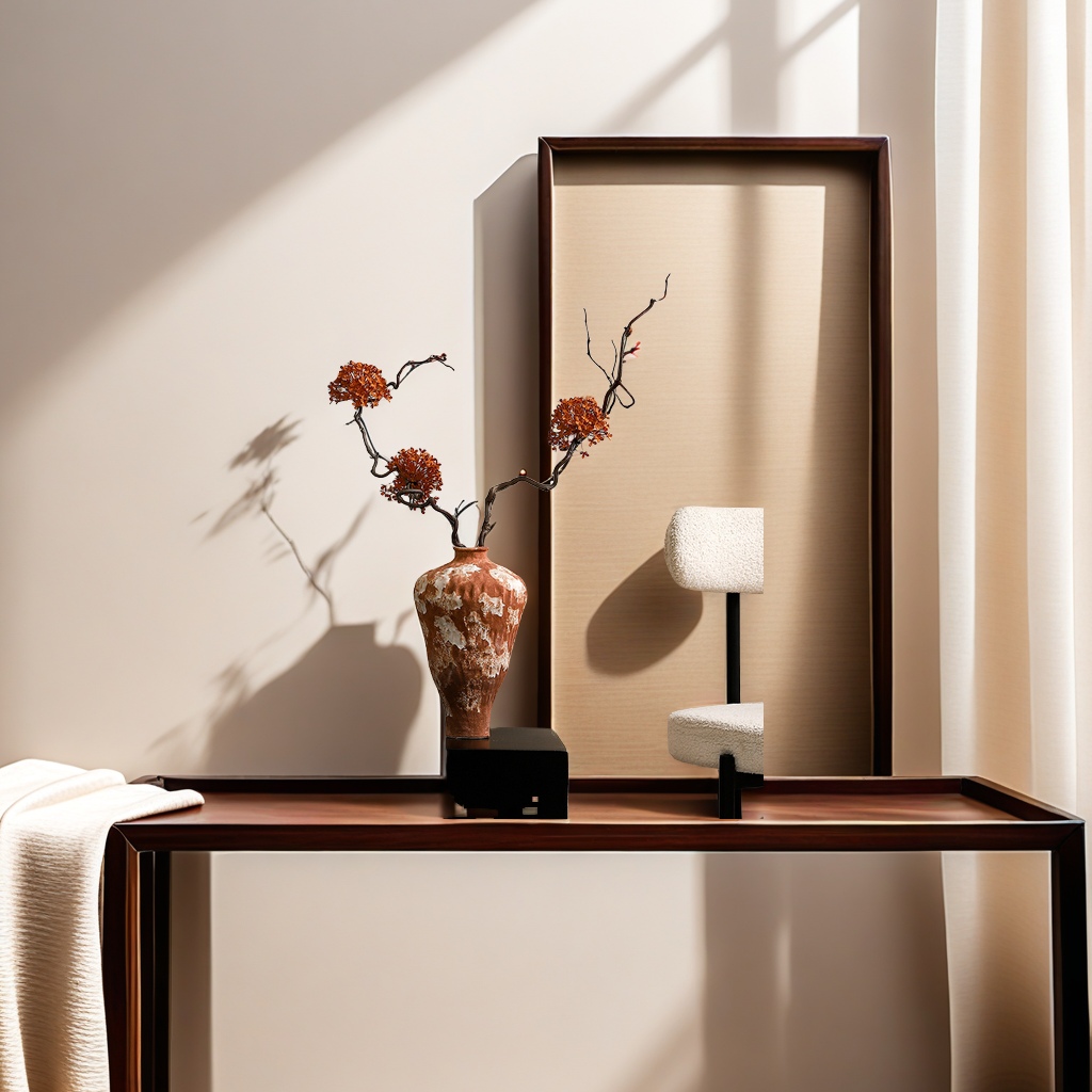 Wabi-sabi Zen-inspired ceramic vases, Japanese retro art flower arrangement wine cups, new Chinese-style tea room, entrance hall ornaments, and homestay decorations Specification image