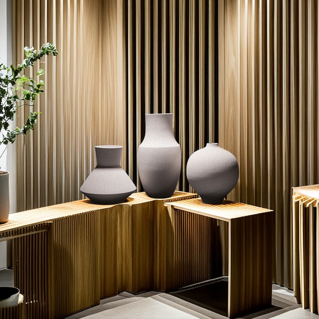 ins Nordic creative ceramic vases, sand grain hydroponic flower arrangement pieces, popular home furnishing, hotel living room background, entrance hall decoration, ceiling lamp lighting, beautifying space Item Picture
