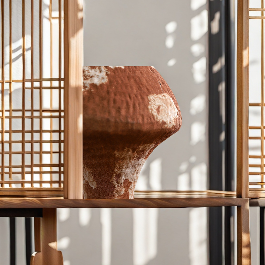 Wabi-sabi Zen-inspired ceramic vases, Japanese retro art flower arrangement wine cups, new Chinese-style tea room, entrance hall ornaments, and homestay decorations Application Scenario