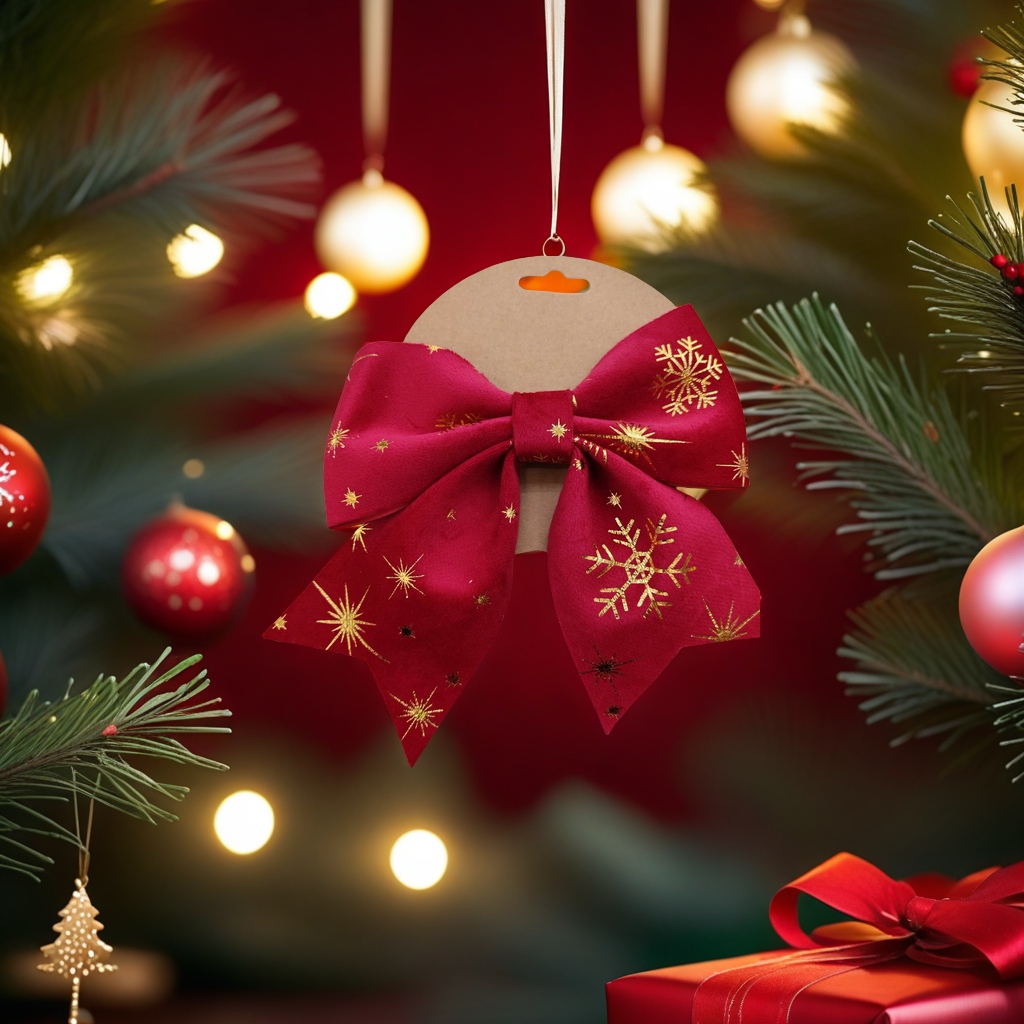 圣诞蝴蝶结圣诞用品装饰品圣诞挂件门挂涂沦挂件圣诞树配件圣诞礼品花环装饰尺寸大小可选，包装0pP  细节图
