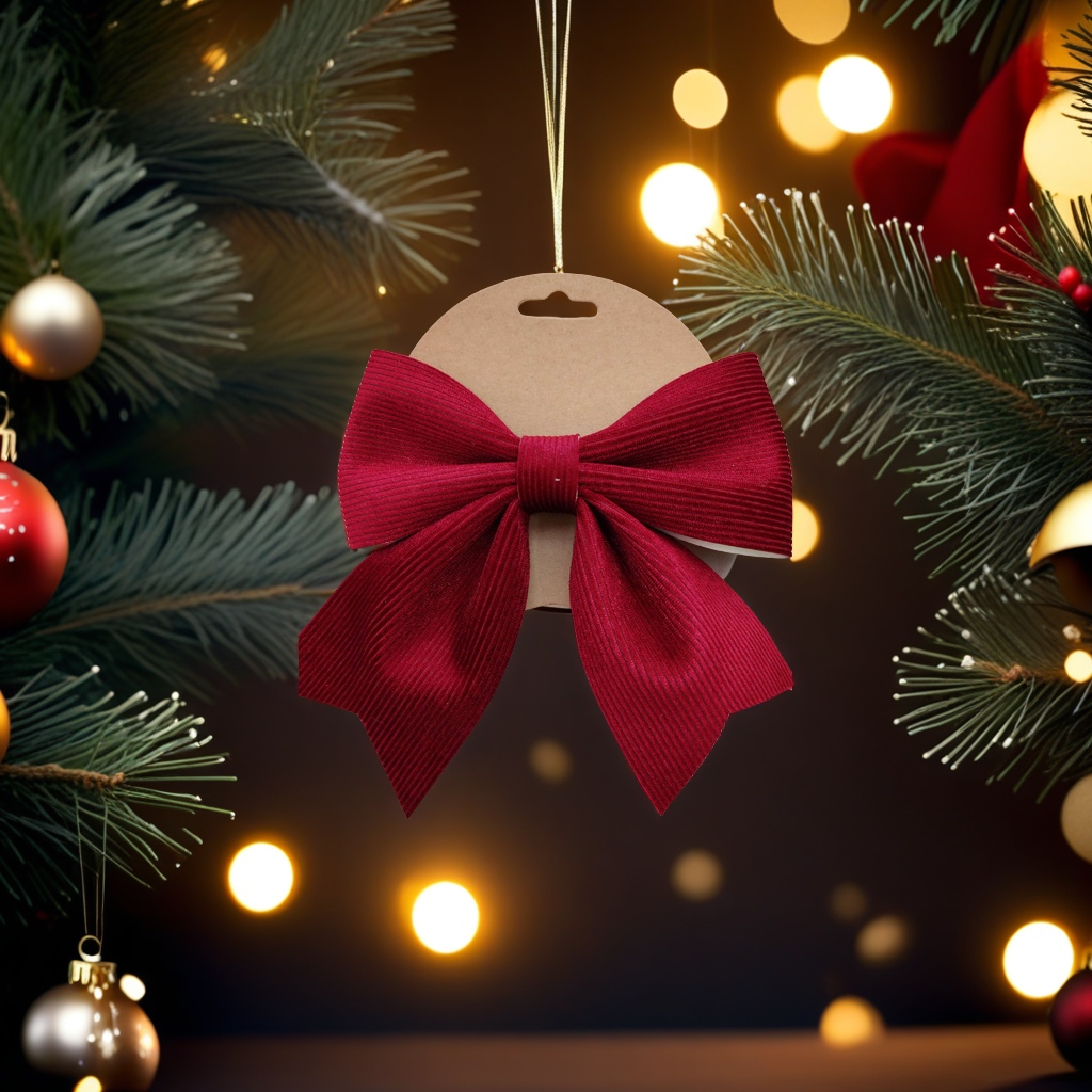 圣诞蝴蝶结圣诞用品装饰品圣诞挂件门挂涂沦挂件圣诞树配件圣诞礼品花环装饰尺寸大小可选，包装0pP  白底实物图