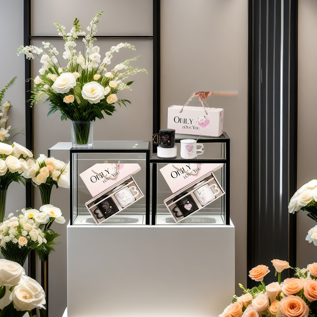 创意浪漫陶瓷情侣咖啡杯套装 甜蜜爱情纪念礼品 简约设计耐热耐用饮料杯细节图