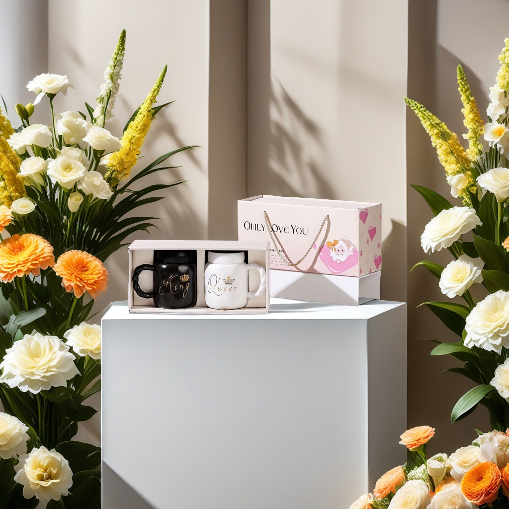 创意浪漫陶瓷情侣咖啡杯套装 甜蜜爱情纪念礼品 简约设计耐热耐用饮料杯产品图