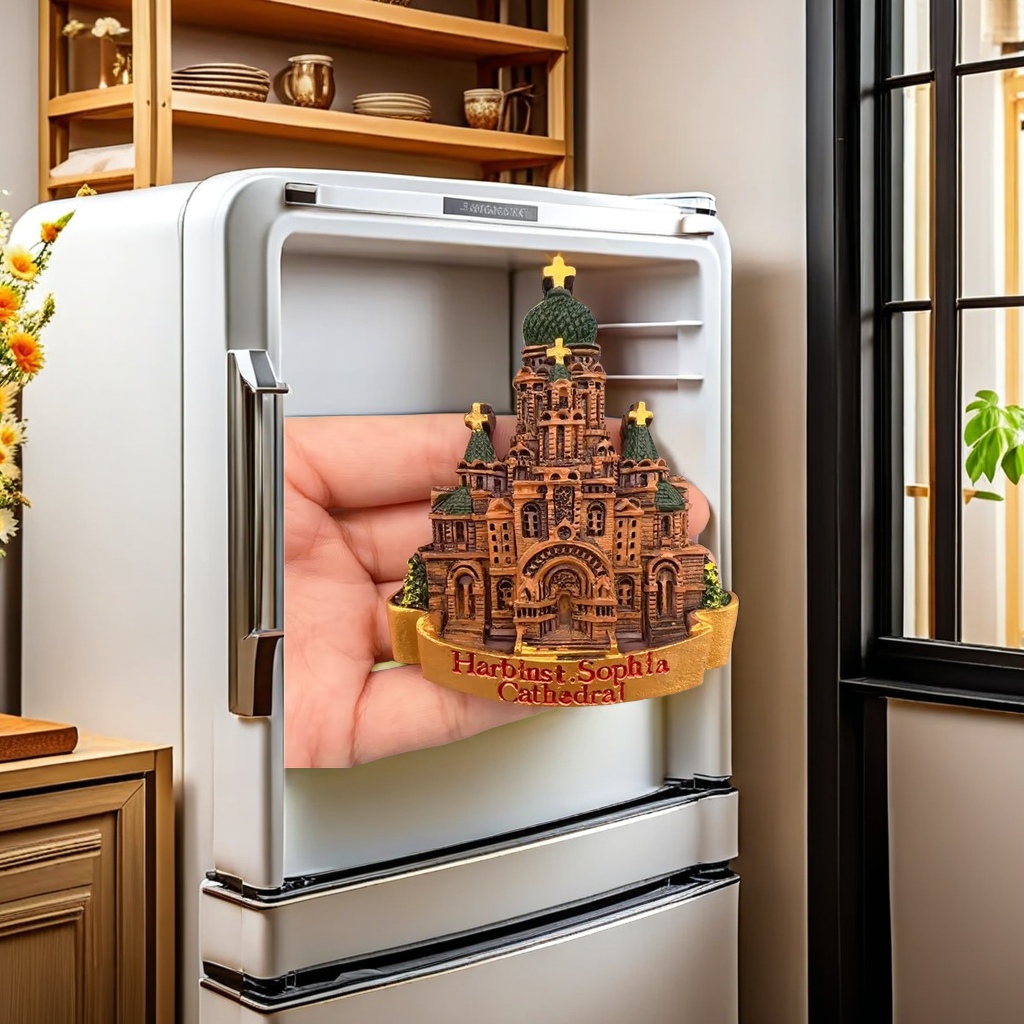 文创美食主题冰箱贴 玻璃门专用创意冰箱贴 美化厨房装饰品 磁性冰箱贴