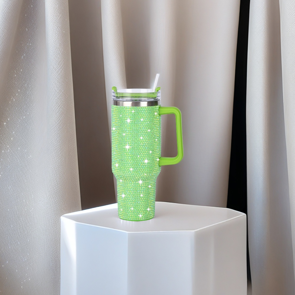 Crossover nuevo accesorio 40oz diamante diamante vacío iceba tazas con mango de coche portátil tazas de aislamiento de acero inoxidable otros clasificación preferente Specification image