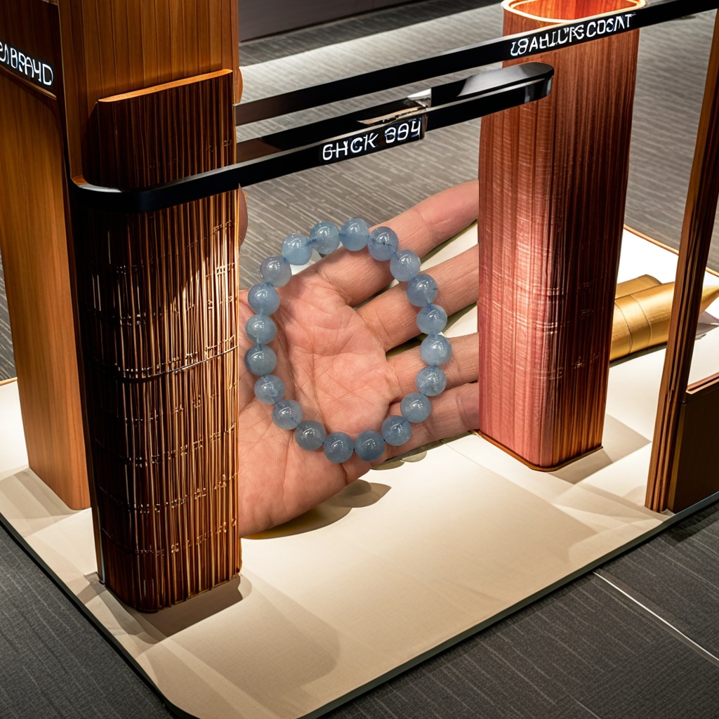 The Hailanbao jade and gemstone ladies' bracelet is elegant, noble and exquisitely hand-carved, a high-end gift jewelry details Picture