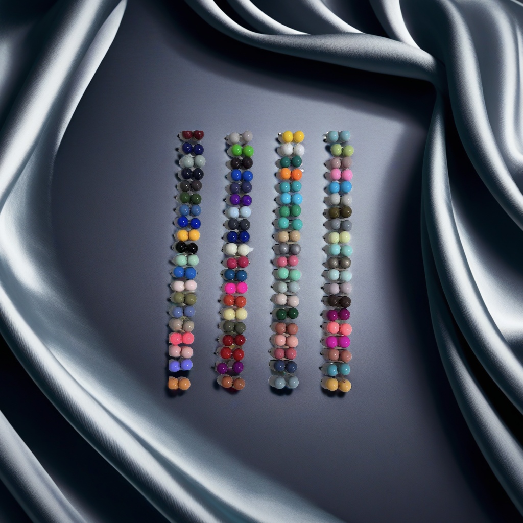 Shell bead necklace, color card Shell bead necklace, color card