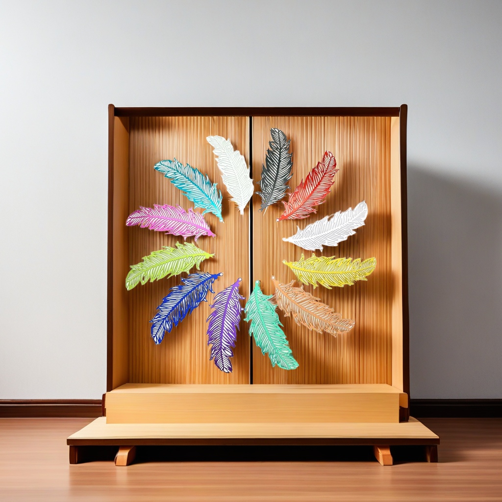 47*19mm欧美小众复古风镂空花纹彩色羽毛耳环 DIY手工项链配件 独特饰品其他分类图