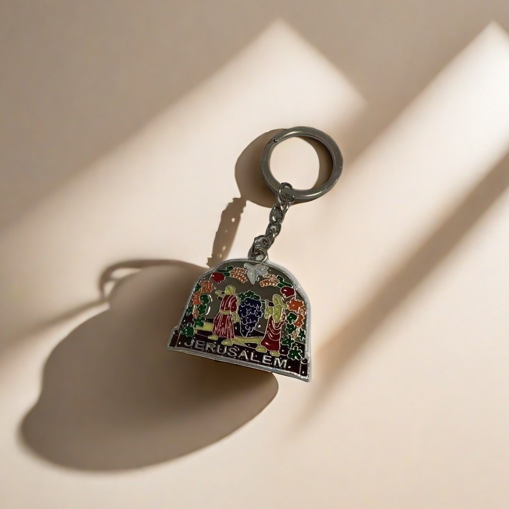 JERUSALEM宗教工艺品合金钥匙扣 高级钥匙链 精致耐用 信仰饰品 收藏礼品