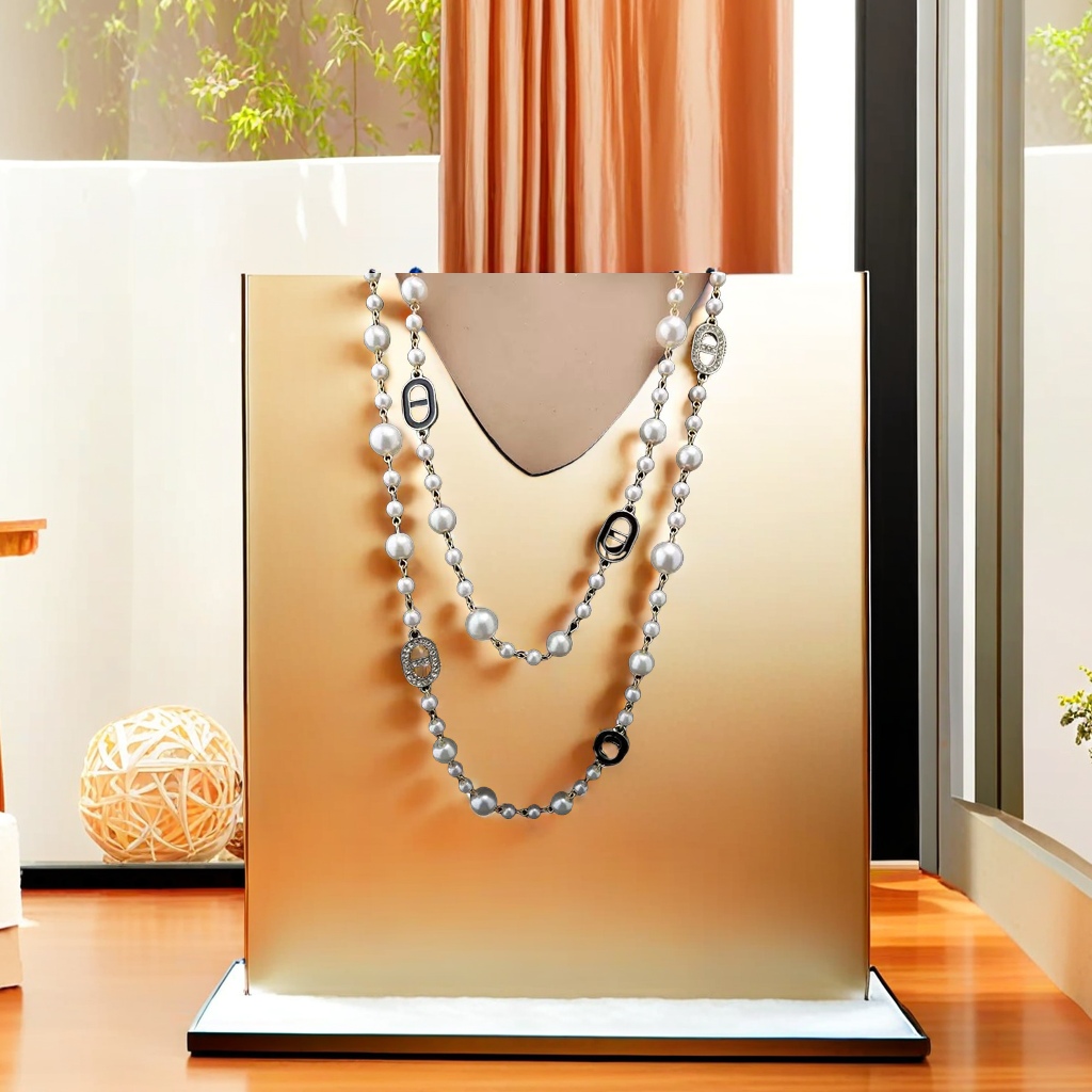 猪鼻子吊坠长款毛衣链项链 时尚个性潮流配饰 长链挂饰女士首饰