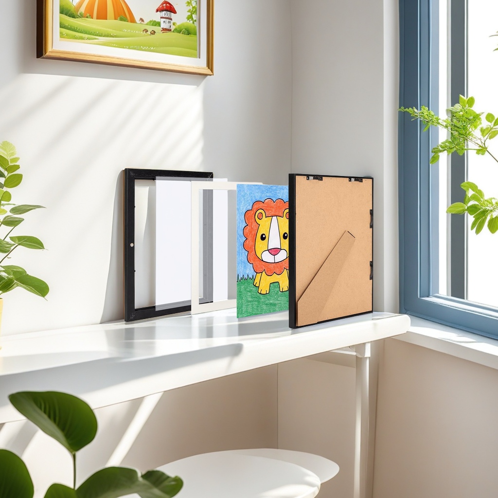 Wooden children's certificate frame display frame, cross-border Amazon A4 certificate frame Specification image