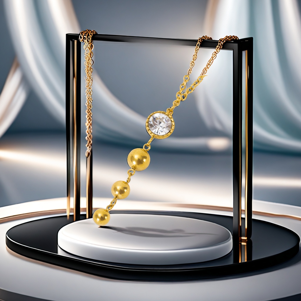 Cross-border trend titanium steel gold-plated round zircon necklace, high-end and versatile accessory, women's stainless steel necklace, exquisite accessory