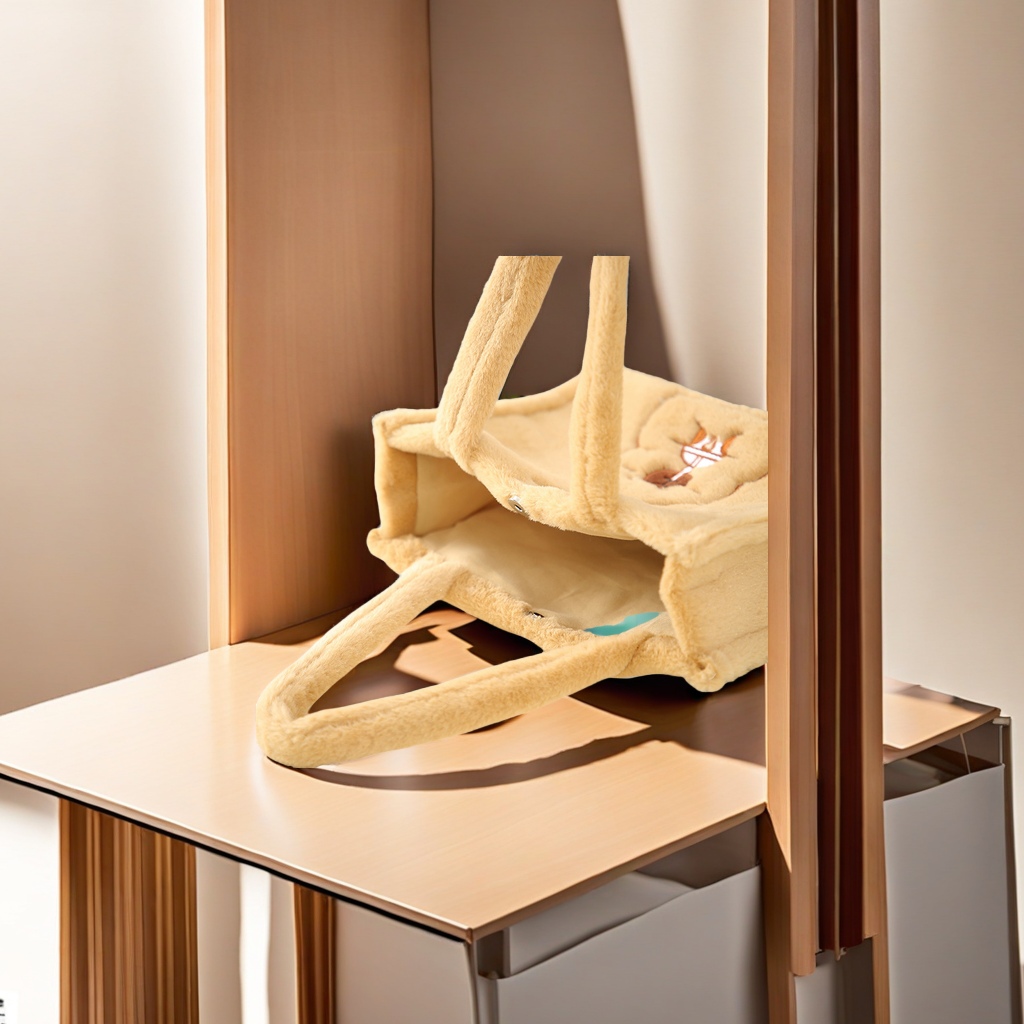 The new autumn and winter women's cute and versatile capybara cartoon plush single-shoulder handbag exudes a sense of high-end simplicity. The plush bag is fashionable and trendy Specification image