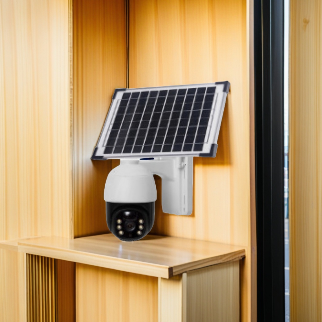 Solar monitoring panoramic camera, mobile phone remote WiFi4G, night vision intelligent tracking, two-way intercom, anti-theft alarm equipment system, integrated security protection solution details Picture