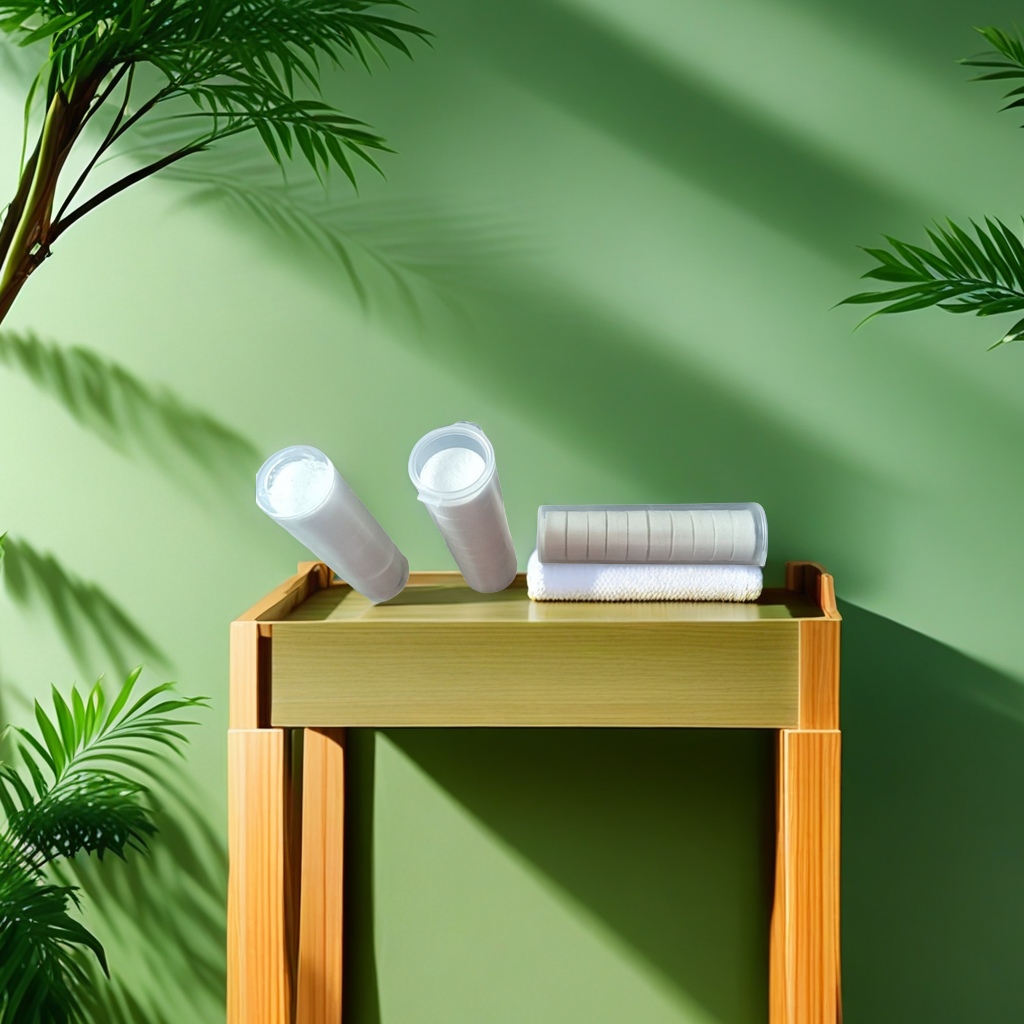 筒装毛巾管子白底实物图