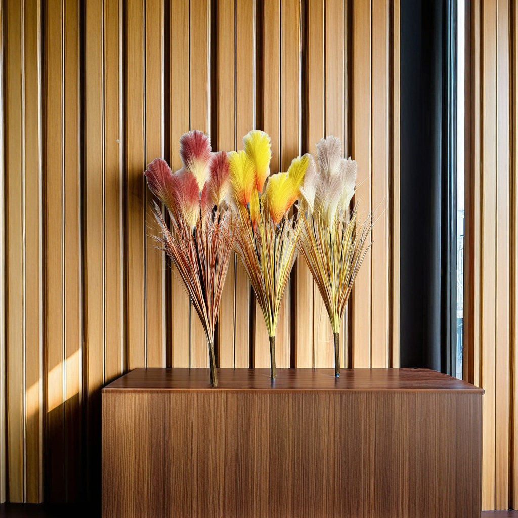 Nordic-style interior decoration, including simulated reeds, onion grass bundles, dogtail grass simulated flower arrangements, and simulated plants for home greening and decoration Item Picture