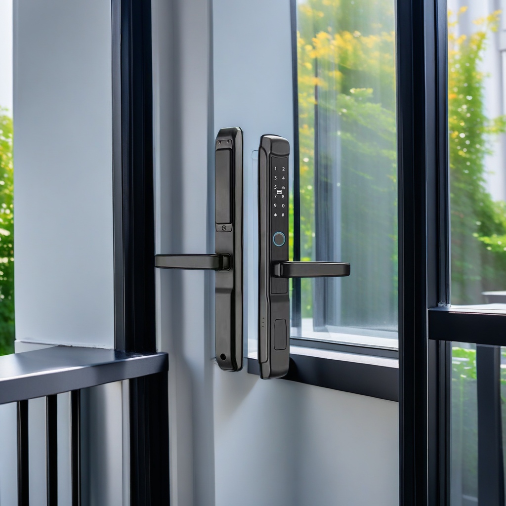 Tongtong Bluetooth smart lock, fingerprint and password dual unlocking, special sliding door lock for broken bridge aluminum doors and Windows, aluminum alloy material motorcycle safety anti-theft lock details Picture
