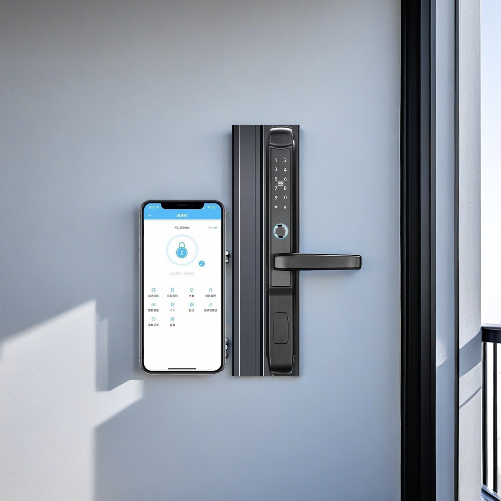 Tongtong Bluetooth smart lock, fingerprint and password dual unlocking, special sliding door lock for broken bridge aluminum doors and Windows, aluminum alloy material motorcycle safety anti-theft lock Application Scenario