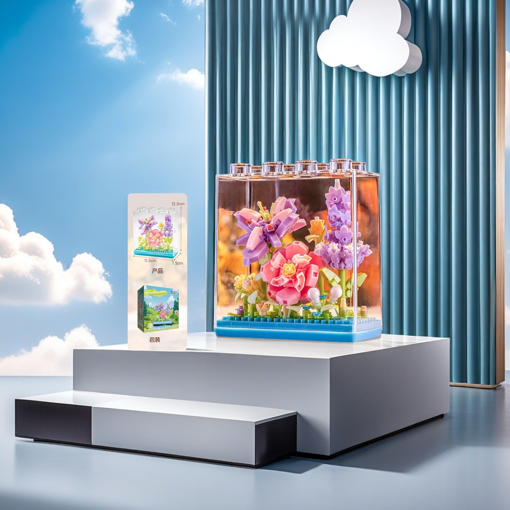 植物大战僵尸主题儿童玩具 颗粒积木玩具套装 创意拼搭积木益智开发智力