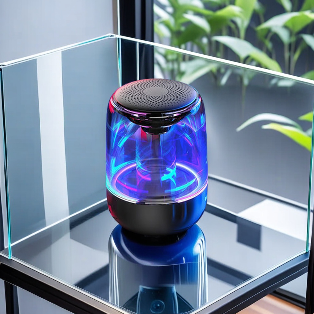 雅韵仕C7水晶琉璃无线蓝牙音箱 跨境新品 时尚低音电脑TWS小音响 玻璃杯设计 独特魅力