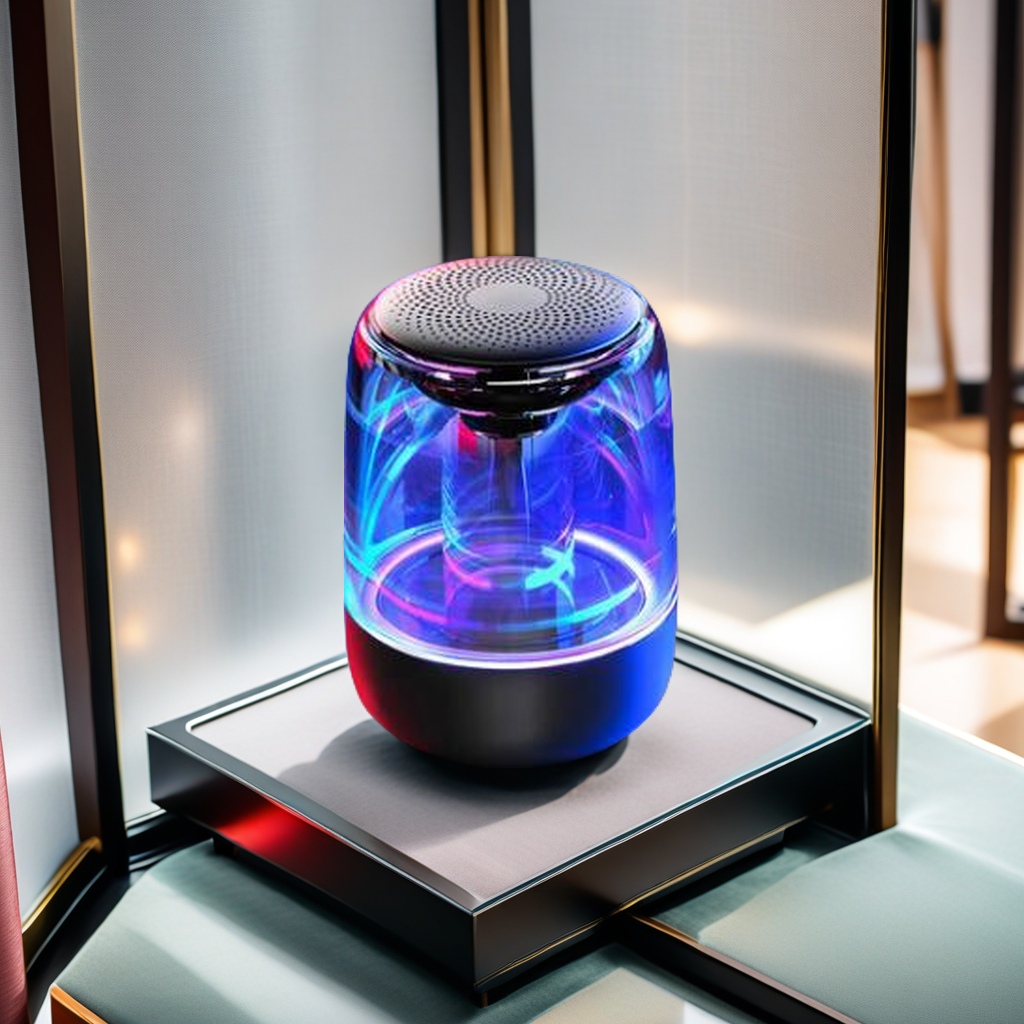 The Yayunshi C7 crystal Glass wireless Bluetooth speaker is a new cross-border product with a fashionable low-frequency computer and TWS small speaker. The glass cup design is unique and charming Specification image