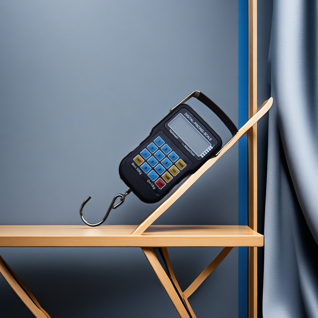 Multi-functional portable hand-held scale, calculator, tape measure pricing function, hand-held scale, fishing scale, luggage scale, essential travel precise weight measurement tool, durable and lightweight luggage weighing device Application Scenario