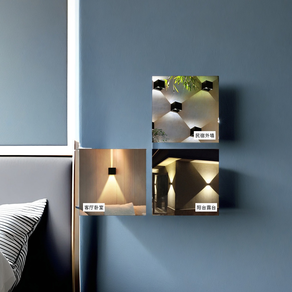 Modern simple outdoor waterproof LED wall lamp indoor bedroom bed creative wall lamp hotel staircase corridor living room decoration lamps Application Scenario