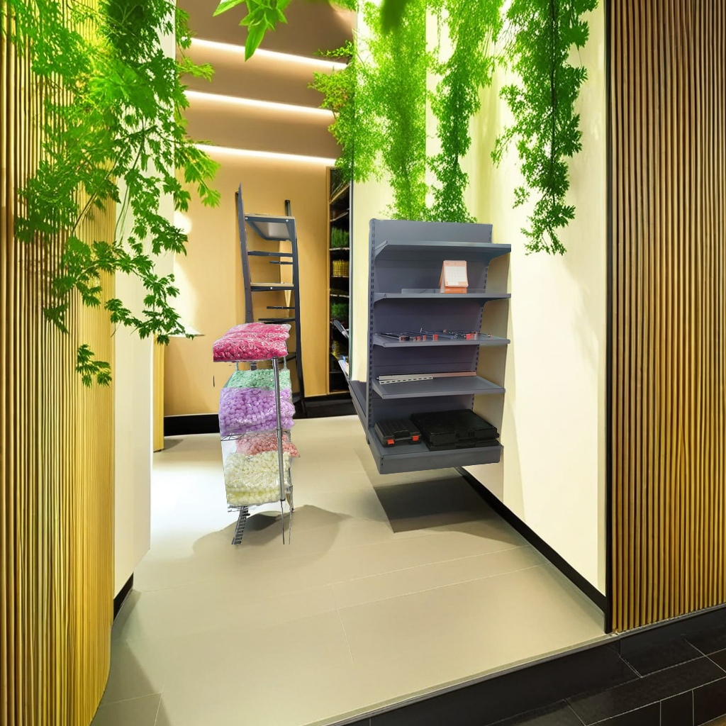 超市生鲜区专用展示架子 多层钢材质耐用稳固 超市生鲜食品陈列架子详情图3