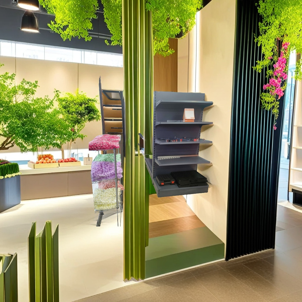 超市生鲜区专用展示架子 多层钢材质耐用稳固 超市生鲜食品陈列架子详情图1