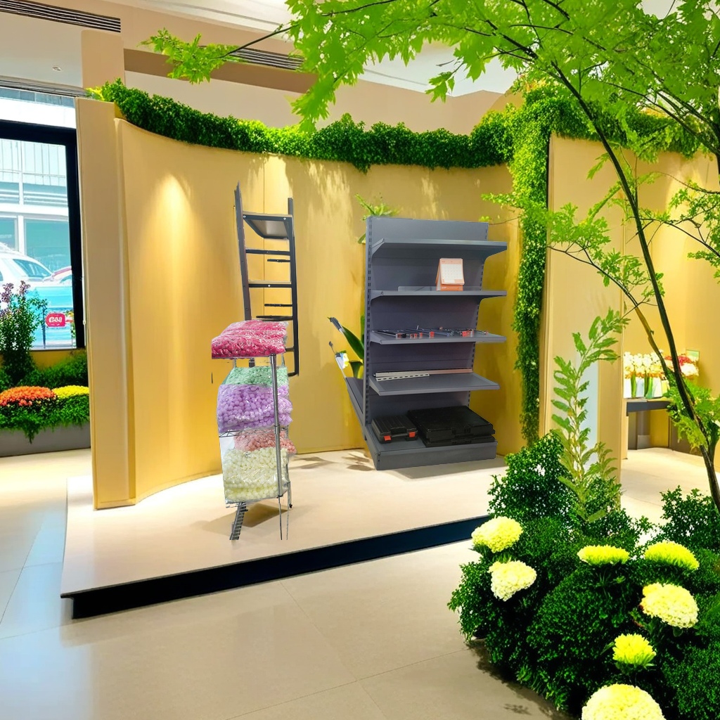 超市生鲜区专用展示架子 多层钢材质耐用稳固 超市生鲜食品陈列架子详情图2