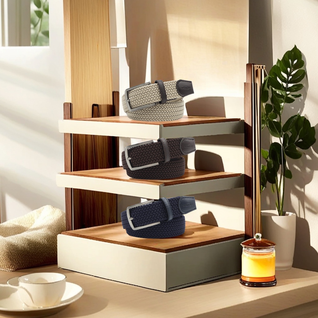 The elastic woven belt is suitable for both casual sports and business use. It can be freely adjusted, is easy to put on and take off, is sturdy and durable, and does not show off. The charm of weaving fully displays your style Item Picture
