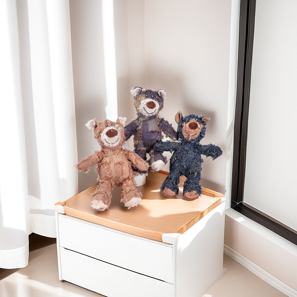 New pet toy bite-resistant dog plush toy can not chew chew teeth Clean dog toy bite-resistant beggar bear toy dog for the new product on the market Application Scenario