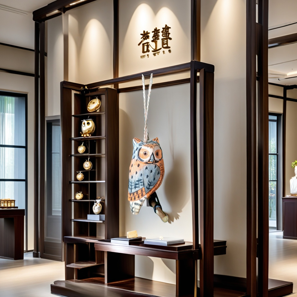 创艺纯手工木头雕刻仿真猫头鹰挂件系列，手工雕刻，手工彩绘而成。值得收藏。100个起批，4款可以混，有现货。有需要可以V 15757967012细节图