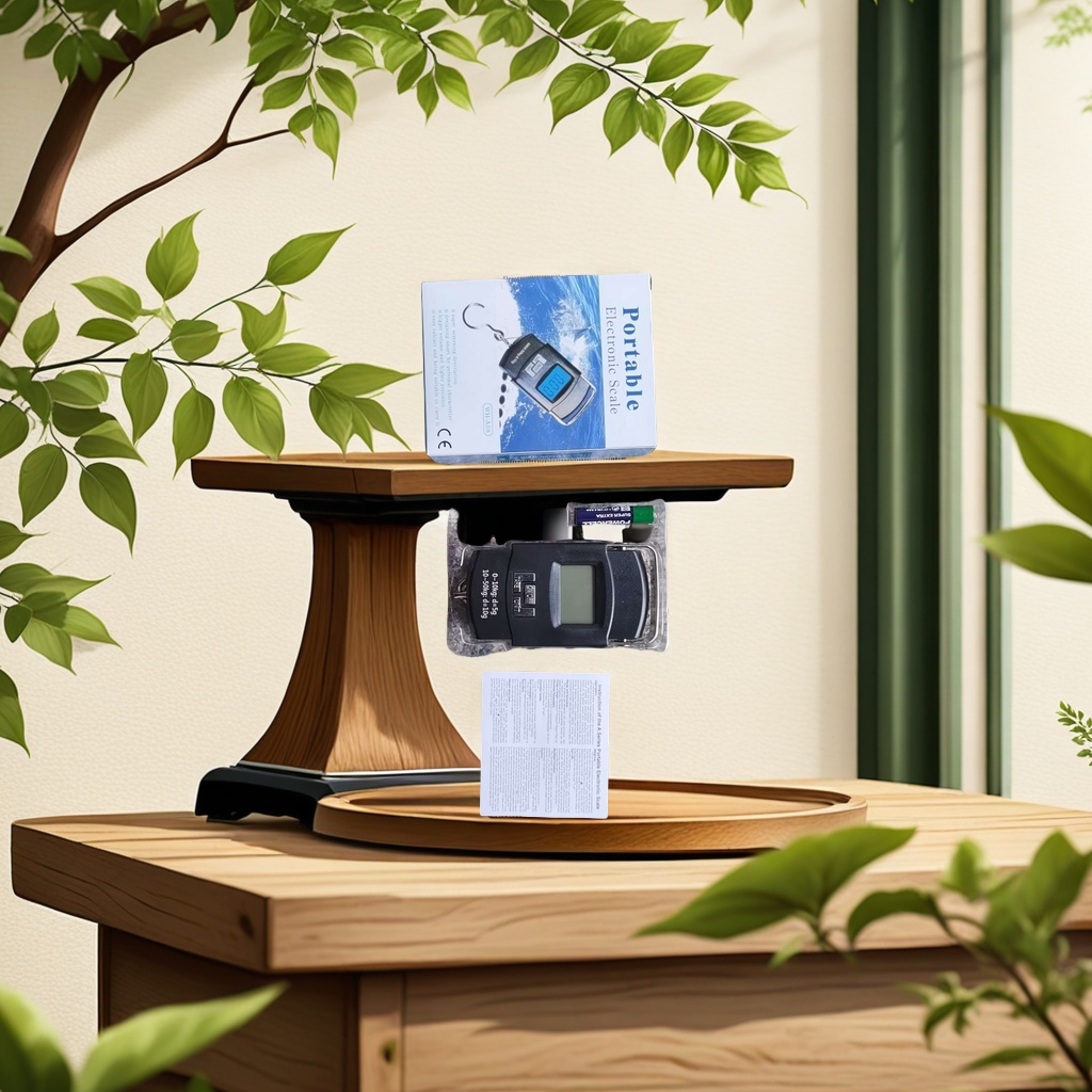 "Ultra-light portable electronic scale, essential for travel and business trips, precise weight measurement, one-button switch for convenient operation Specification image