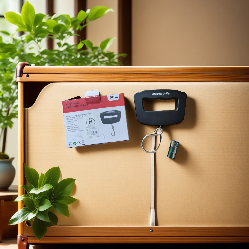 Portable mini electronic scale, hand-held scale, daily necessities, household precise weighing, small, light and easy to carry scale, luggage scale, mouth letter details Picture