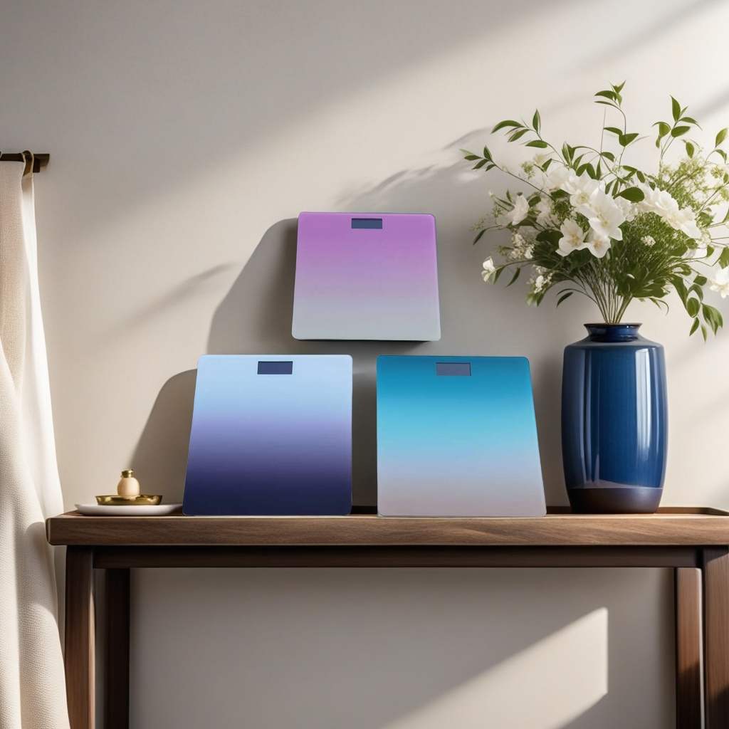 Colorful glass weighing scale, electronic precise weighing scale, home scale, health management