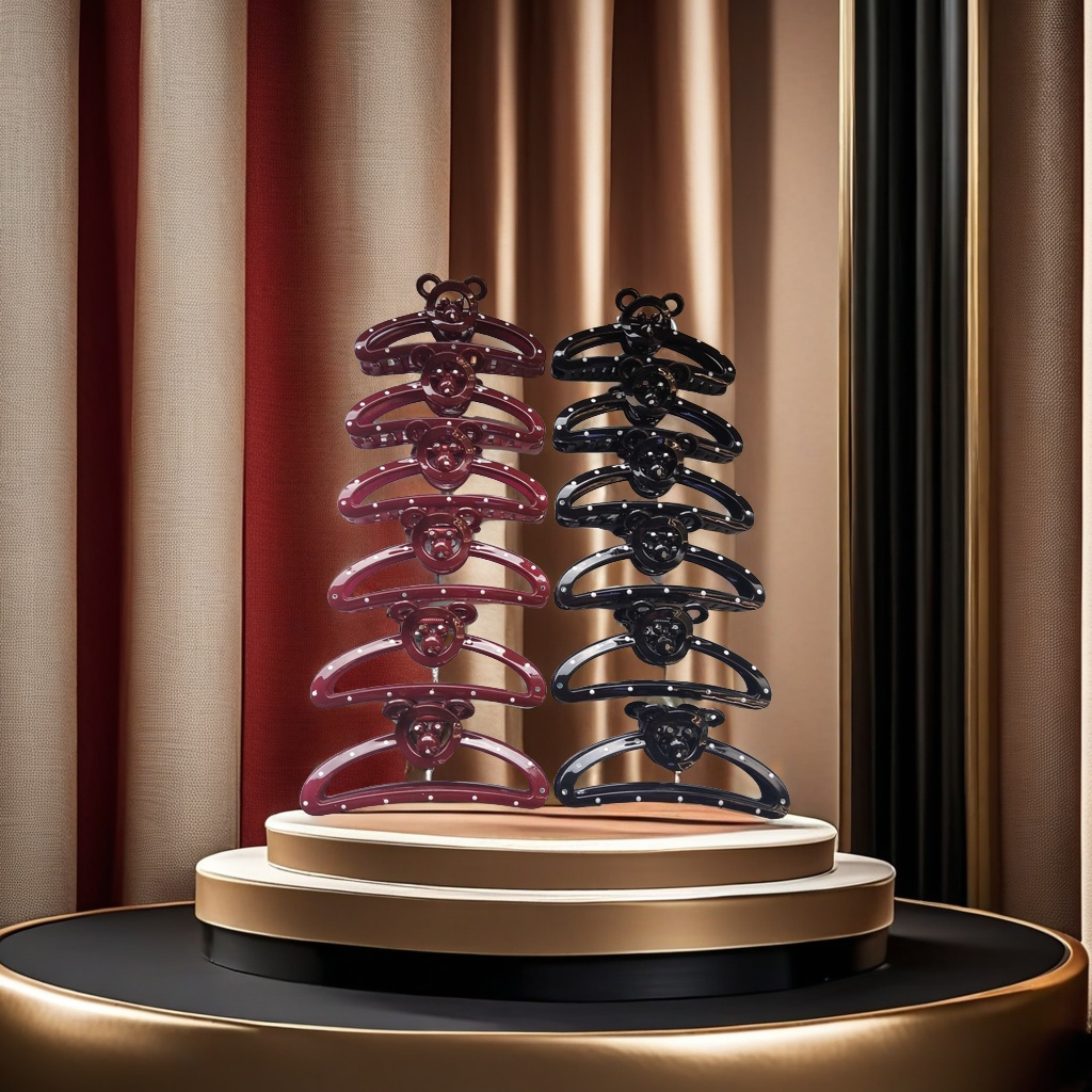 Black and red oil drip dot design ladies' gripper, fashionable Korean-style hair accessory, headwear, hair clip, hairpin, simple large gripper Application Scenario